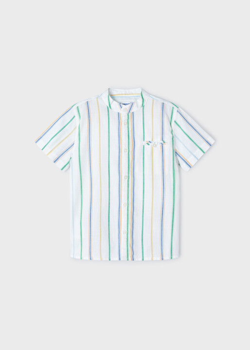 Erkek Çocuk Çizgili Gömlek-Yeşil 