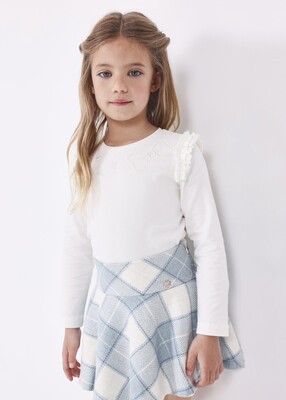 Kız Çocuk Baskılı Uzun Kollu Tişört 