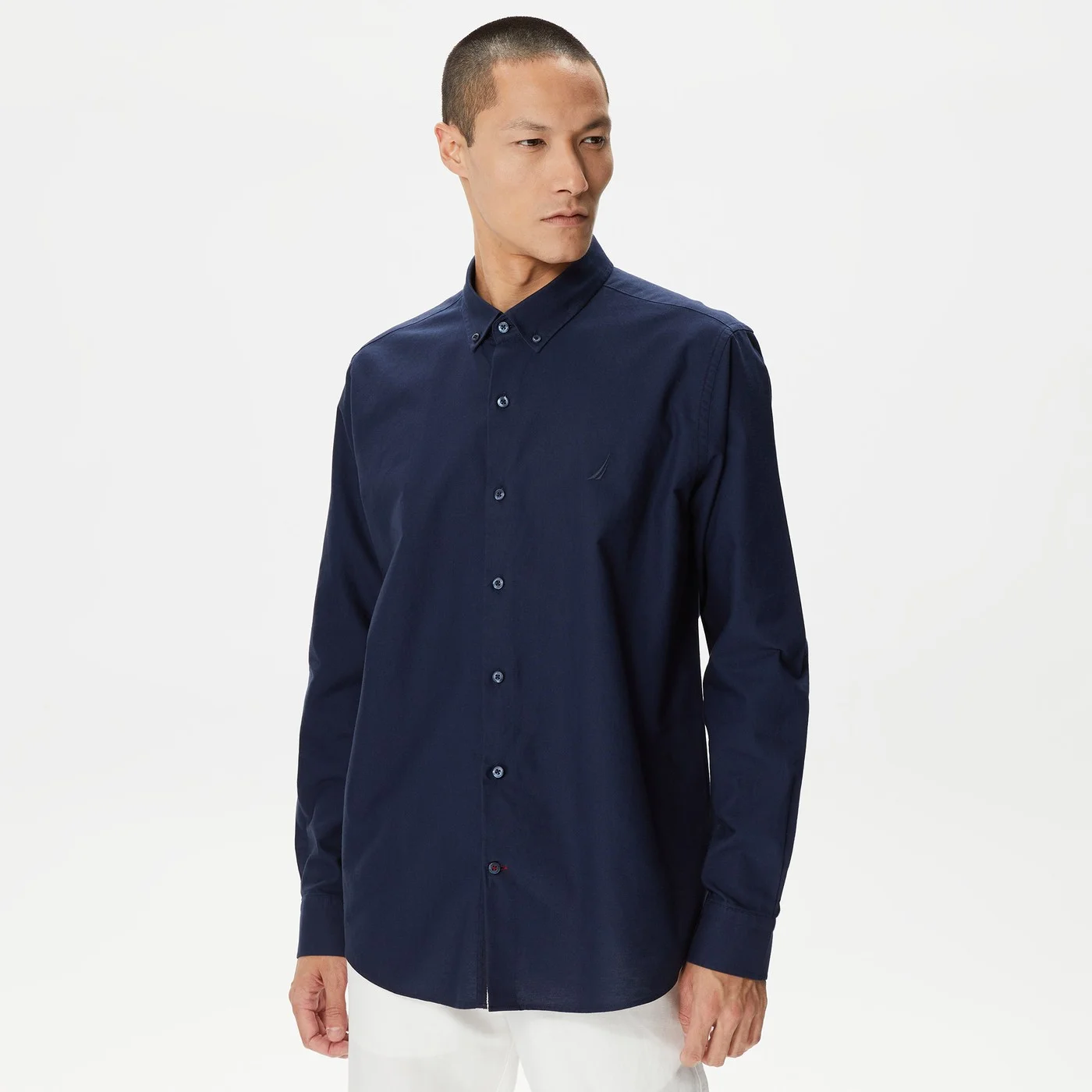 Erkek Clasic Fit Uzun Kollu Gömlek - Lacivert 