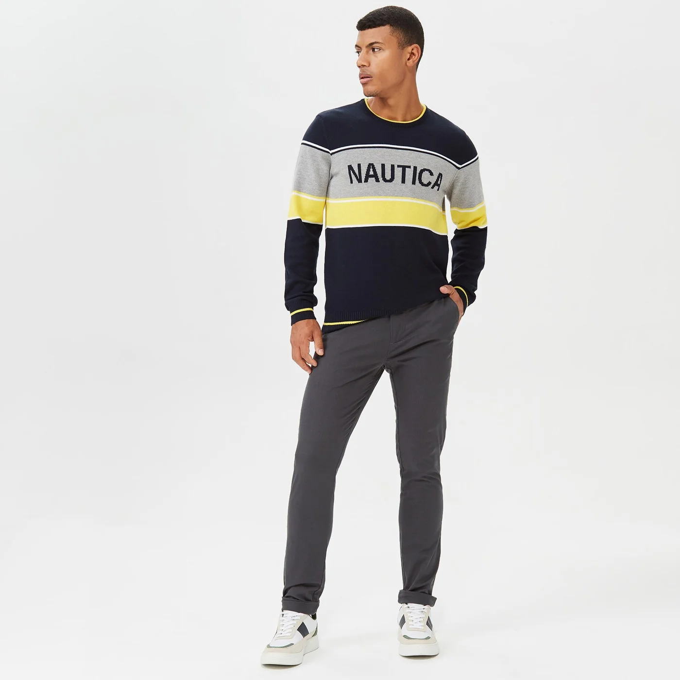 Erkek Slım Fıt Chıno Pantolon-Lacivert - Nautica