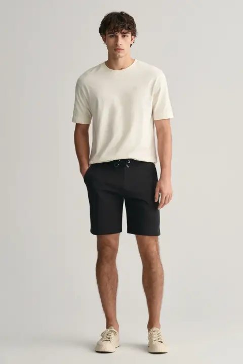 Erkek Gant Regular Fit Logolu Şort - Siyah - Gant