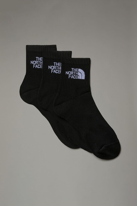 Unisex 3'lü Multi Sport Cushion 1/4 Çorap - Siyah - The North Face