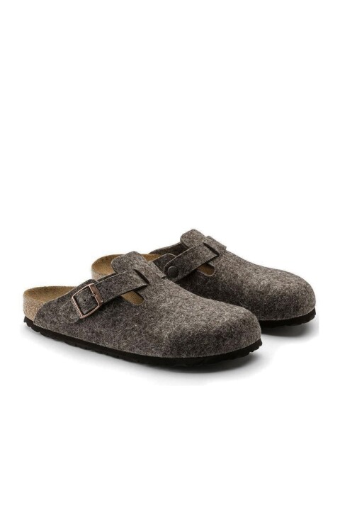 Unisex Boston Wo Terlik - Kahverengi - Birkenstock