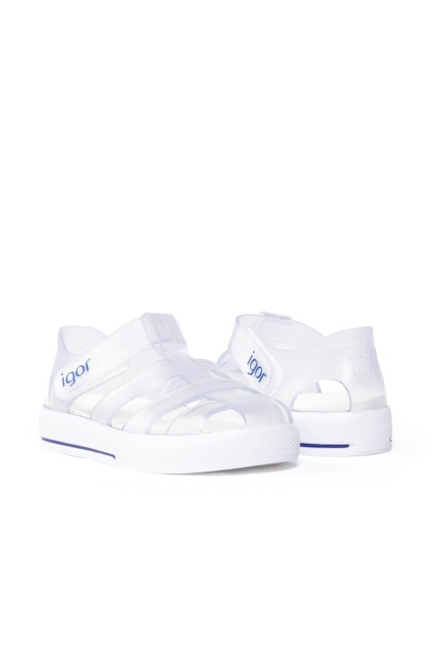 Unisex Çocuk Cırtlı Sandalet S10171 Star - Mavi - İGOR