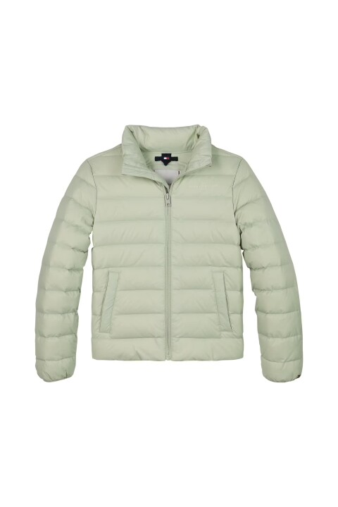 Unisex Çocuk Dik Yaka Hafif Şişme Mont - Açık Yeşil - Tommy Hilfiger