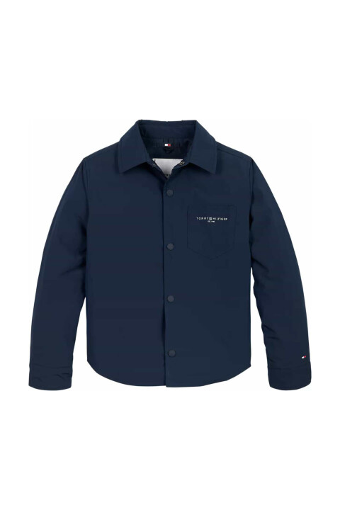 Unisex Çocuk Hafif Dolgulu Gömlek Ceket - Lacivert - Tommy Hilfiger