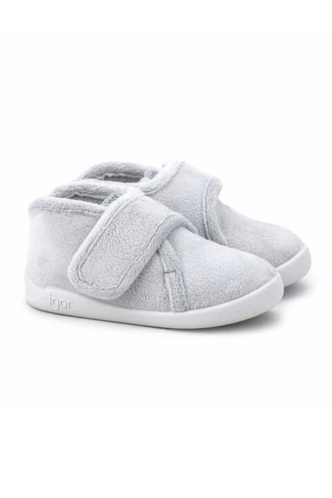 Unisex Çocuk Homie Cırtlı Yumuşak Panduf - Gri - İGOR