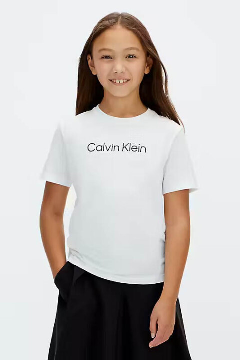 Unisex Çocuk Inst. Logo Ss T-Shirt - Beyaz 