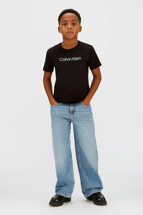 Unisex Çocuk Inst. Logo Ss T-Shirt - Siyah - Calvin Klein
