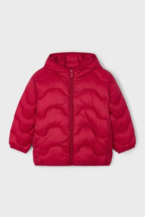 Unisex Çocuk Kapüşonlu Dalgalı Kapitone Şişme Mont - Kırmızı - Mayoral
