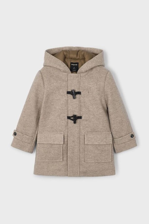 Unisex Çocuk Kapüşonlu Duffle Kaban - Bej - Mayoral