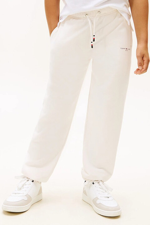 Unisex Çocuk Logolu Eşofman Altı - Kırık Beyaz - Tommy Hilfiger
