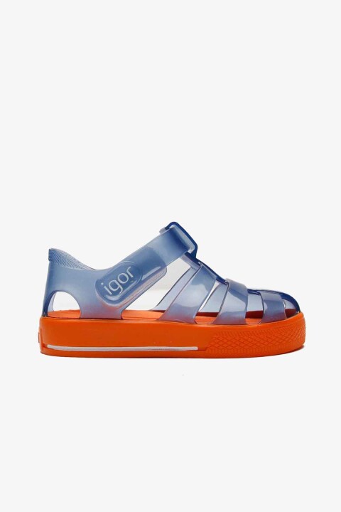 Unisex Çocuk Star Bicolor Sandalet - Mavi - İGOR