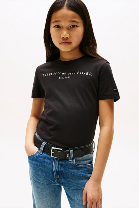Unisex Çocuk Th Essential Cotton T-Shirt - Siyah 
