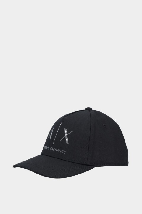 Unisex Logolu Beyzbol Şapkası - Siyah - Armani Exchange