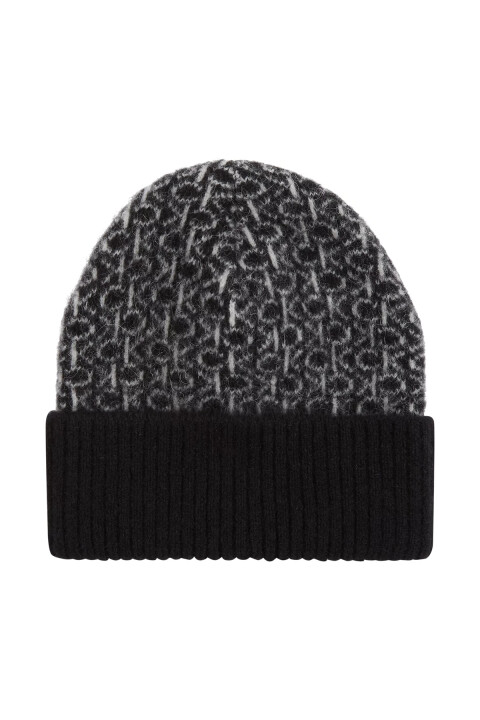 Unisex Monogram Katlanabilir Bere - Siyah - Calvin Klein